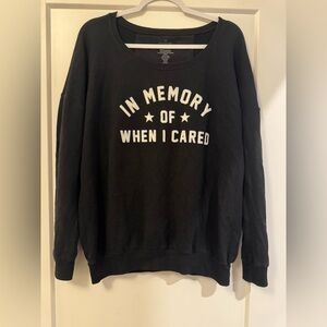 torrid Black Crewneck Sweatshirt with White Graphic